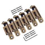 Maxbell 6Pcs Electric Guitar Tremolo Saddles Bridge with Spring Screws Wrench 41.5mm Copper