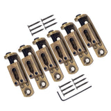 Maxbell 6Pcs Electric Guitar Tremolo Saddles Bridge with Spring Screws Wrench 41.5mm Copper