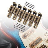 Maxbell 6Pcs Electric Guitar Tremolo Saddles Bridge with Spring Screws Wrench 41.5mm Copper
