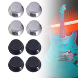 Maxbell 4 Pieces Volume Control Knob Guitar Knobs for Bass Electric Guitar Accessory Silver