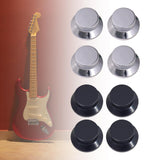 Maxbell 4 Pieces Volume Control Knob Guitar Knobs for Bass Electric Guitar Accessory Silver