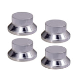 Maxbell 4 Pieces Volume Control Knob Guitar Knobs for Bass Electric Guitar Accessory Silver