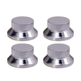 Maxbell 4 Pieces Volume Control Knob Guitar Knobs for Bass Electric Guitar Accessory Silver