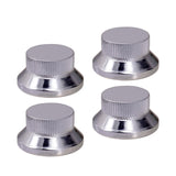 Maxbell 4 Pieces Volume Control Knob Guitar Knobs for Bass Electric Guitar Accessory Silver