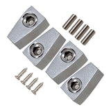 Maxbell 4 Pieces Guitar String Lock Professional for Instrument Electric Guitar Accs Argent