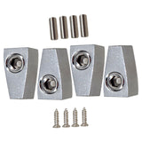 Maxbell 4 Pieces Guitar String Lock Professional for Instrument Electric Guitar Accs Argent