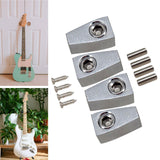 Maxbell 4 Pieces Guitar String Lock Professional for Instrument Electric Guitar Accs Argent