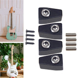 Maxbell 4 Pieces Guitar String Lock Professional for Instrument Electric Guitar Accs Black