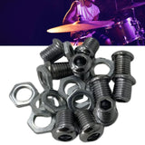 Maxbell 10x Air Vent with Gaskets Set 1/2" Percussion Accessories Gear Drum Strainer silvery