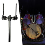 Maxbell Drum Arm Stand Rack Mount Double Tom Holder for Performances Studio Replaces