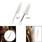 Maxbell Cleaning Brush Sturdy Multiuse White Brush Head for Saxophone Clarinet Flute style A