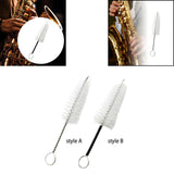 Maxbell Cleaning Brush Sturdy Multiuse White Brush Head for Saxophone Clarinet Flute style A