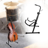 Maxbell Metal Cello Display Stand with Hook Folding Stand Portable Adjustable Height