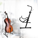 Maxbell Metal Cello Display Stand with Hook Folding Stand Portable Adjustable Height