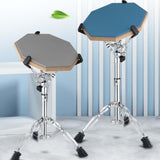Maxbell Practice Drum Pad and Stand Adjustable Tripod Legs for Beginners Children Gray