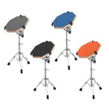 Maxbell Practice Drum Pad and Stand Adjustable Tripod Legs for Beginners Children Gray