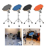 Maxbell Practice Drum Pad and Stand Adjustable Tripod Legs for Beginners Children Gray