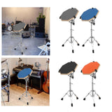 Maxbell Practice Drum Pad and Stand Adjustable Tripod Legs for Beginners Children Gray