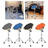 Maxbell Practice Drum Pad and Stand Adjustable Tripod Legs for Beginners Children Gray