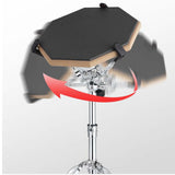 Maxbell Practice Drum Pad and Stand Adjustable Tripod Legs for Beginners Children Gray