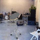 Maxbell Practice Drum Pad and Stand Adjustable Tripod Legs for Beginners Children Gray