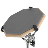 Maxbell Practice Drum Pad and Stand Adjustable Tripod Legs for Beginners Children Gray