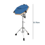 Maxbell Practice Drum Pad and Stand Adjustable Tripod Legs for Beginners Children Blue