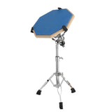 Maxbell Practice Drum Pad and Stand Adjustable Tripod Legs for Beginners Children Blue