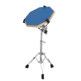 Maxbell Practice Drum Pad and Stand Adjustable Tripod Legs for Beginners Children Blue
