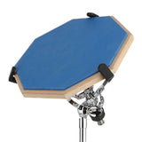 Maxbell Practice Drum Pad and Stand Adjustable Tripod Legs for Beginners Children Blue