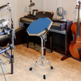 Maxbell Practice Drum Pad and Stand Adjustable Tripod Legs for Beginners Children Blue