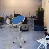 Maxbell Practice Drum Pad and Stand Adjustable Tripod Legs for Beginners Children Blue