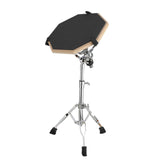 Maxbell Practice Drum Pad and Stand Adjustable Tripod Legs for Beginners Children Black