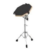 Maxbell Practice Drum Pad and Stand Adjustable Tripod Legs for Beginners Children Black