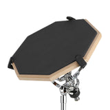 Maxbell Practice Drum Pad and Stand Adjustable Tripod Legs for Beginners Children Black