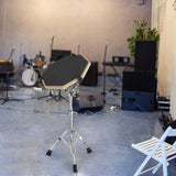 Maxbell Practice Drum Pad and Stand Adjustable Tripod Legs for Beginners Children Black