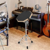 Maxbell Practice Drum Pad and Stand Adjustable Tripod Legs for Beginners Children Black