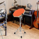 Maxbell Practice Drum Pad and Stand Adjustable Tripod Legs for Beginners Children Orange