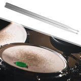 Maxbell 2Pcs Drum Sticks Classic Exercise Drumsticks for Beginners Children Exercise Argent