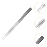 Maxbell 2Pcs Drum Sticks Classic Exercise Drumsticks for Beginners Children Exercise Argent