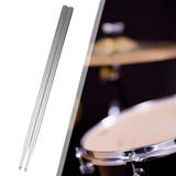 Maxbell 2Pcs Drum Sticks Classic Exercise Drumsticks for Beginners Children Exercise Argent