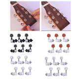 Maxbell 6Pcs 3L3R Acoustic Guitar Tuning Pegs for Electric Guitar Machine Head Parts Black