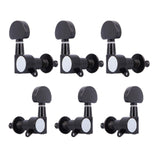 Maxbell 6Pcs 3L3R Acoustic Guitar Tuning Pegs for Electric Guitar Machine Head Parts Black