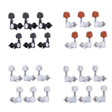 Maxbell 6Pcs 3L3R Acoustic Guitar Tuning Pegs for Electric Guitar Machine Head Parts Black