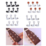 Maxbell 6Pcs 3L3R Acoustic Guitar Tuning Pegs for Electric Guitar Machine Head Parts Black