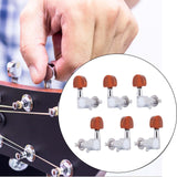 Maxbell 6Pcs 3L3R Acoustic Guitar Tuning Pegs for Electric Guitar Machine Head Parts Red