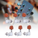 Maxbell 6Pcs 3L3R Acoustic Guitar Tuning Pegs for Electric Guitar Machine Head Parts Red