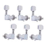 Maxbell 6Pcs 3L3R Acoustic Guitar Tuning Pegs for Electric Guitar Machine Head Parts Square