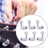 Maxbell 6Pcs 3L3R Acoustic Guitar Tuning Pegs for Electric Guitar Machine Head Parts Square