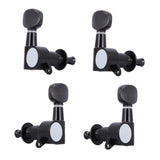 Maxbell 4 Pieces 2L 2R Ukulele Tuning Peg Replace Parts Keys Heads Knobs for Ukulele Black